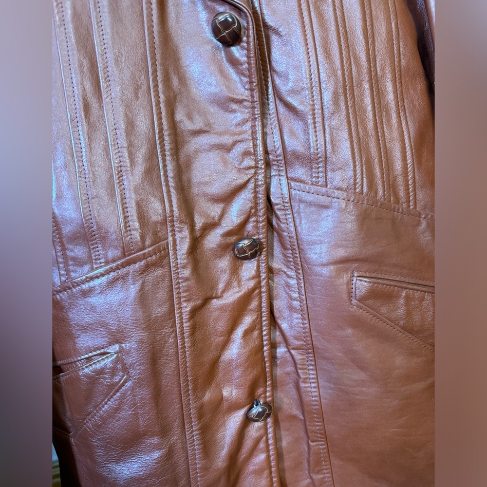 Vintage 70s Leather Jacket - Picture 6 of 10
